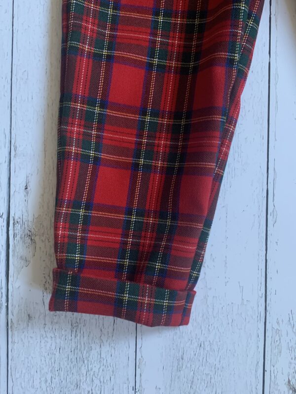 Pantalone tartan bambino-a con tasche laterali e risvolto - immagine 2