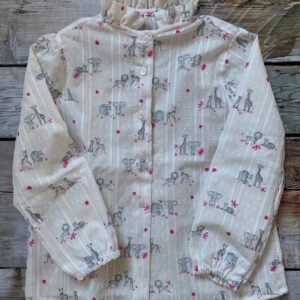 Camicia plumetis manica lunga in cotone organico