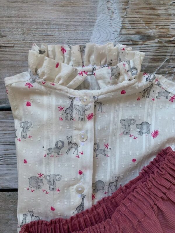 Camicia plumetis manica lunga in cotone organico - immagine 4