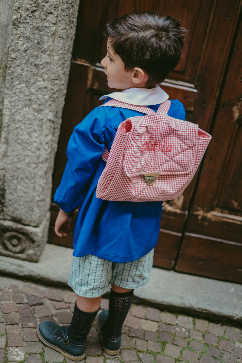Cartella personalizzabile con bretelle in tessuto di cotone, con chiusura magnetica