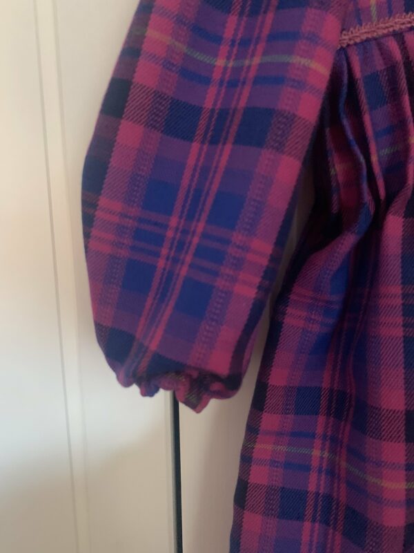 Abito tartan con con pieghe fatte a mano e ampia gonna - immagine 10