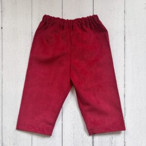Pantalone velluto baby con elastico in vita