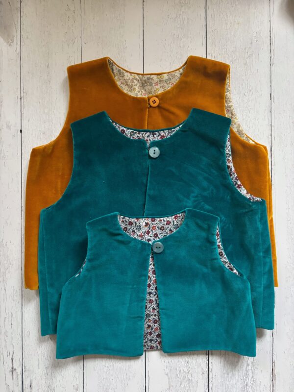 Gilet velluto bambina bambino