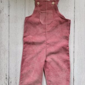 Salopette velluto di cotone lunga per bambine e bambini