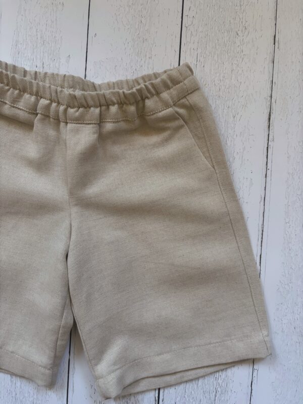 Pantalone corto Edoardo,  all'inglese in cotone lino - immagine 6
