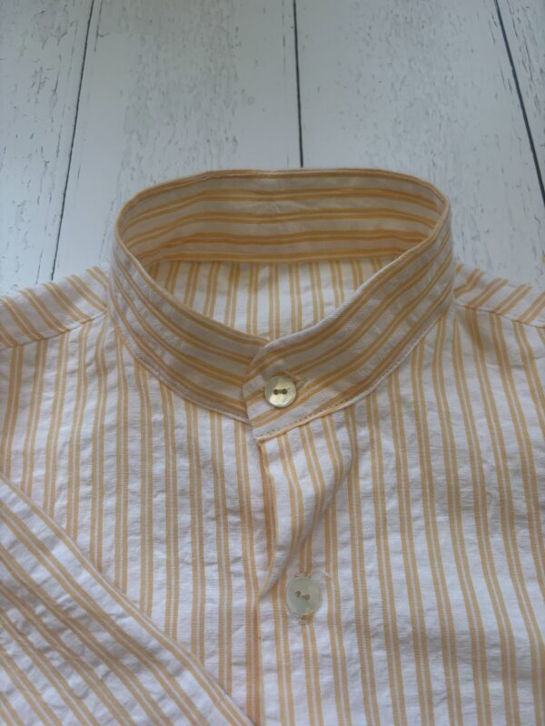 Camicia Tommaso maniche corte con collo alla coreana in cotone organico - immagine 8